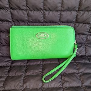 Coach accordion zip wallet.